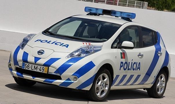 Nissan Leaf als Einsatzfahrzeug der portugiesischen Polizei. Foto:Auto-Medienportal.Net/Nissan